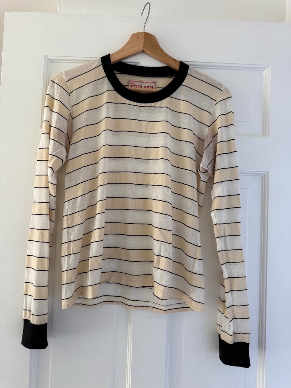 CARLEEN  Cuffed Long Sleeve - Contrast Stripe